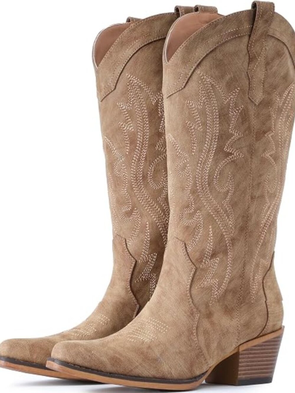 cowboy Boots For Women Western Cowgirl Boots Mid Calf Snip Toe